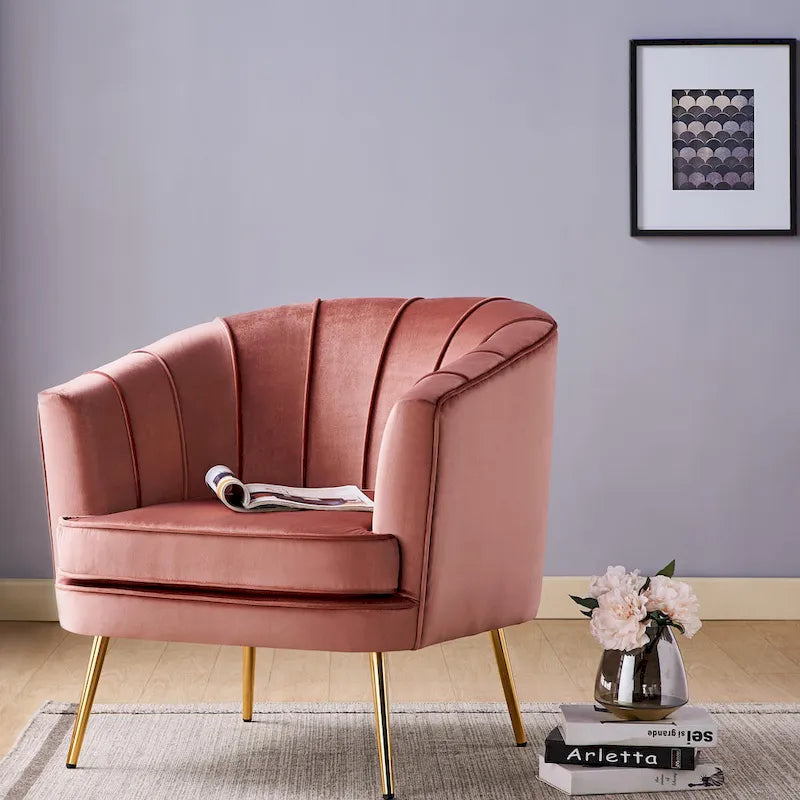 Delicia eigentijdse gestoffeerde accentstoel van Furniture of America