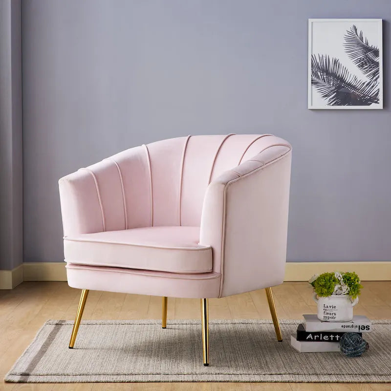 Delicia eigentijdse gestoffeerde accentstoel van Furniture of America