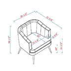 Delicia eigentijdse gestoffeerde accentstoel van Furniture of America