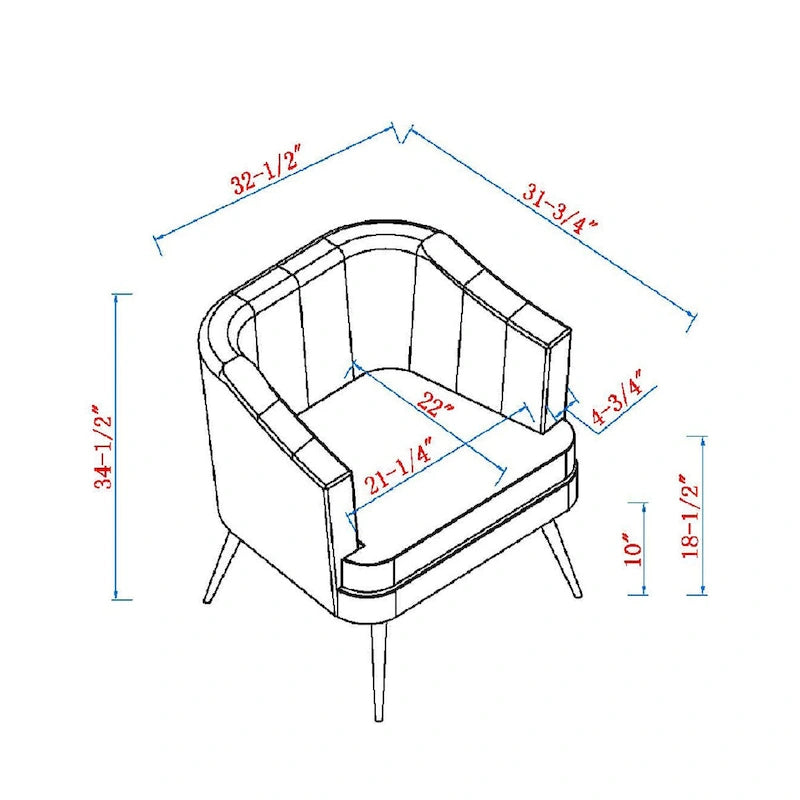 Delicia eigentijdse gestoffeerde accentstoel van Furniture of America
