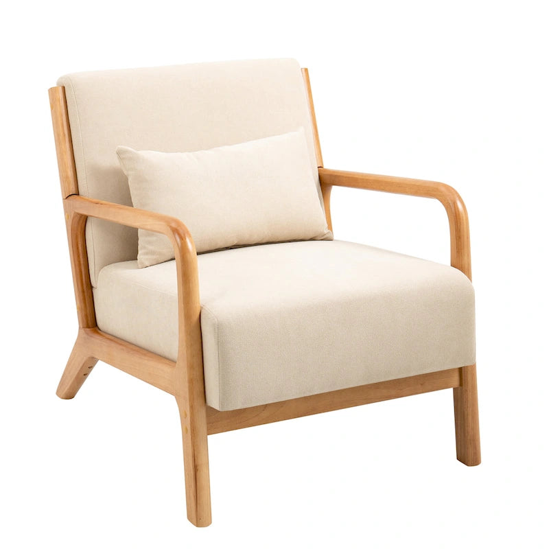 Leon moderne gestoffeerde accentfauteuils in mid-century-stijl – set van 2