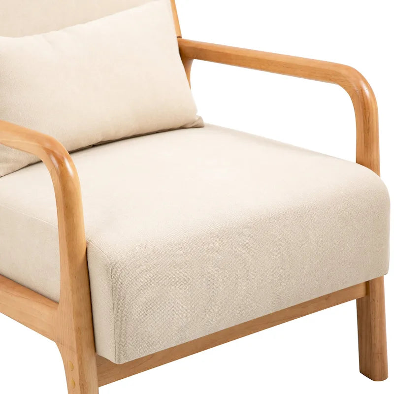 Leon moderne gestoffeerde accentfauteuils in mid-century-stijl – set van 2