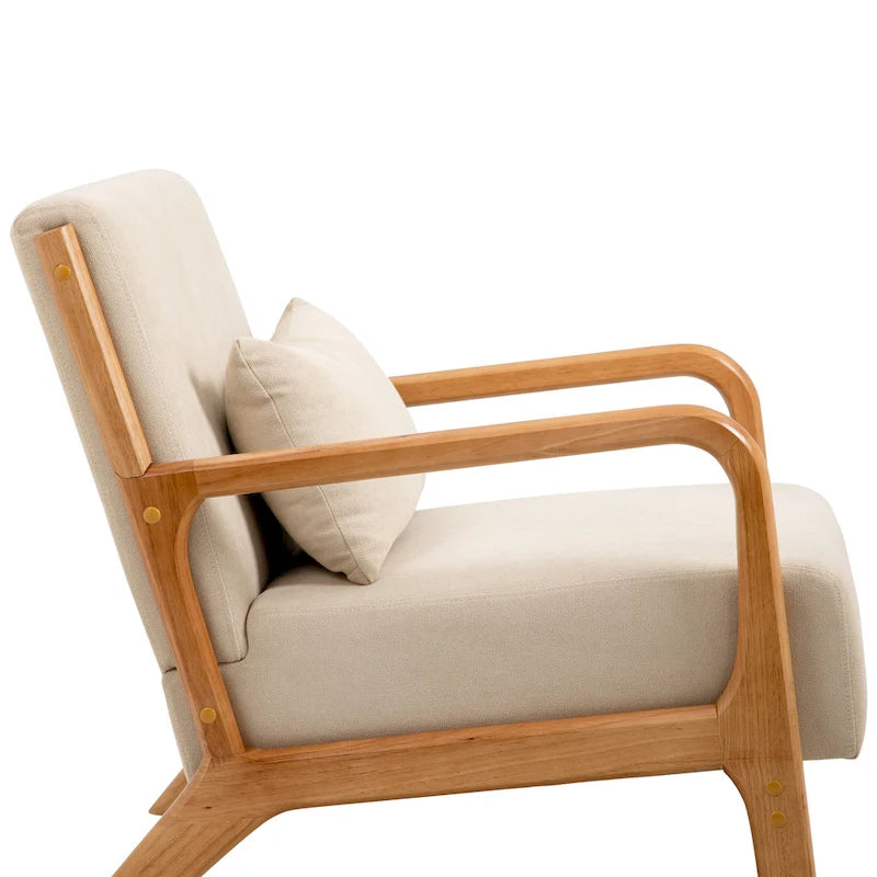 Leon moderne gestoffeerde accentfauteuils in mid-century-stijl – set van 2