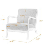 Leon moderne gestoffeerde accentfauteuils in mid-century-stijl – set van 2