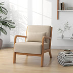 Leon moderne gestoffeerde accentfauteuils in mid-century-stijl – set van 2