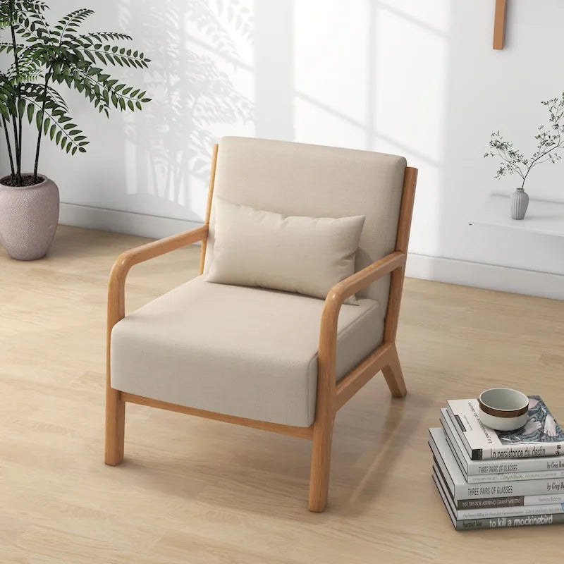 Leon moderne gestoffeerde accentfauteuils in mid-century-stijl – set van 2