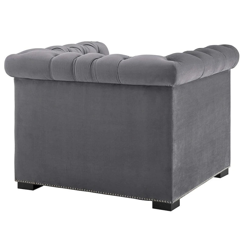 Fauteuil van slijtvast fluweel