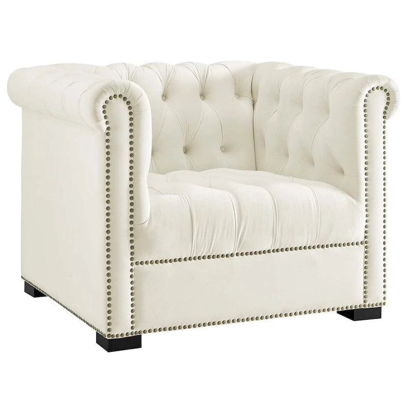 Fauteuil van slijtvast fluweel