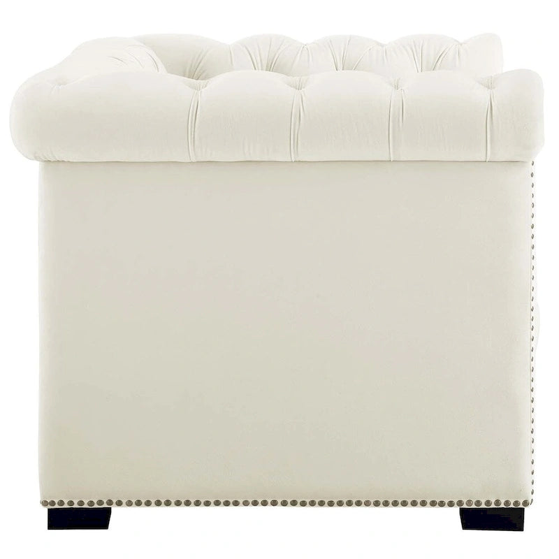 Fauteuil van slijtvast fluweel