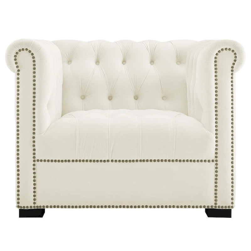 Fauteuil van slijtvast fluweel