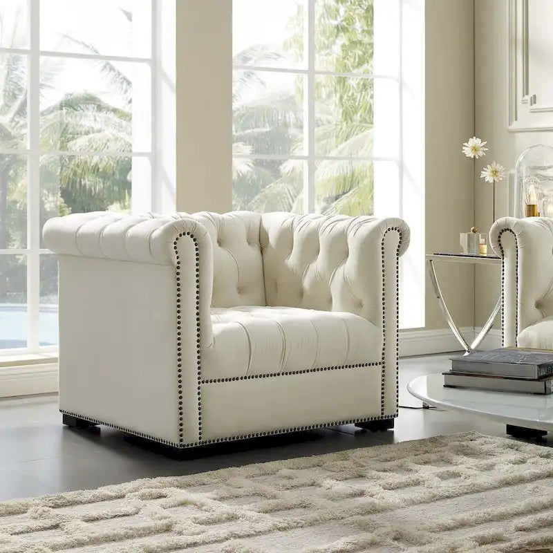 Fauteuil van slijtvast fluweel
