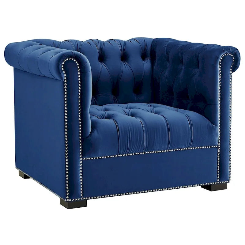 Fauteuil van slijtvast fluweel