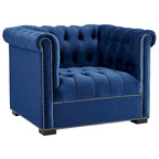 Fauteuil van slijtvast fluweel