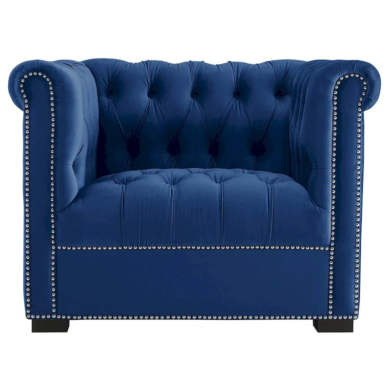 Fauteuil van slijtvast fluweel