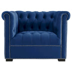 Fauteuil van slijtvast fluweel