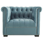 Fauteuil van slijtvast fluweel