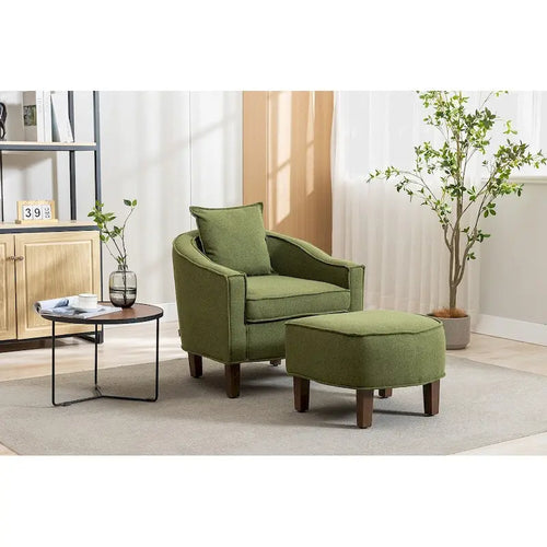 Sillón decorativo con otomana