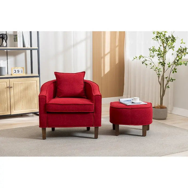 Accent Chair with Ottoman
