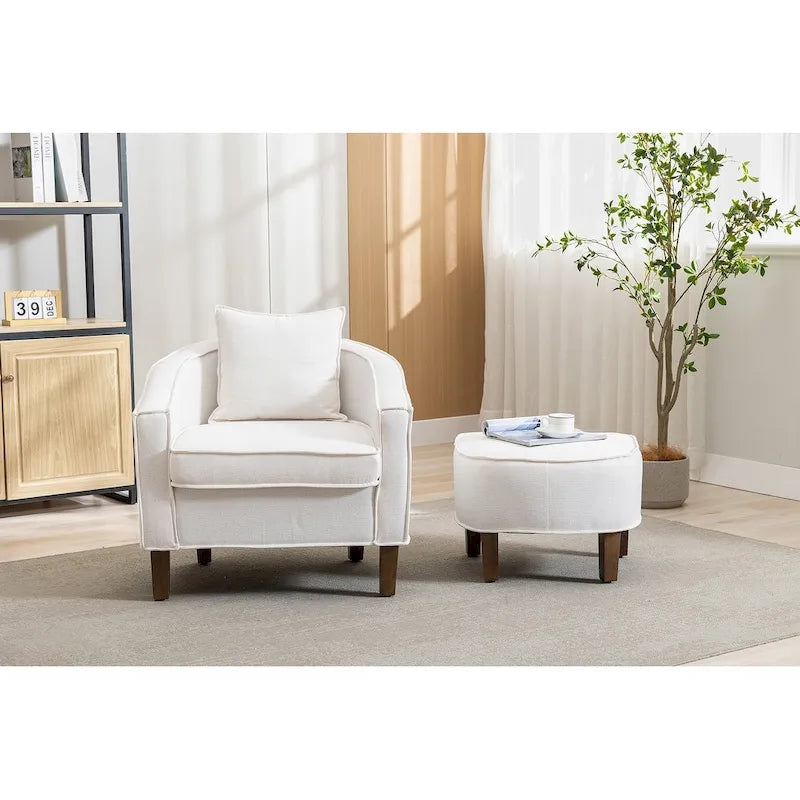 Accent Chair with Ottoman