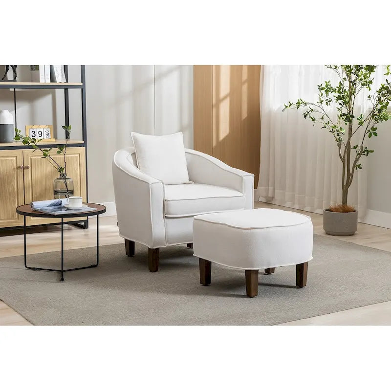 Accent Chair with Ottoman