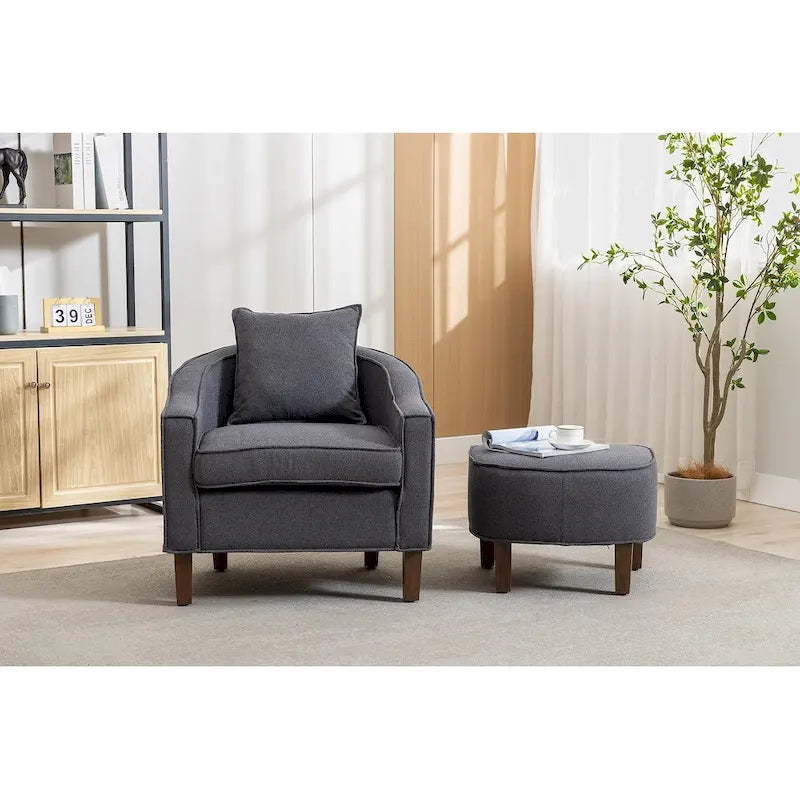 Accent Chair with Ottoman
