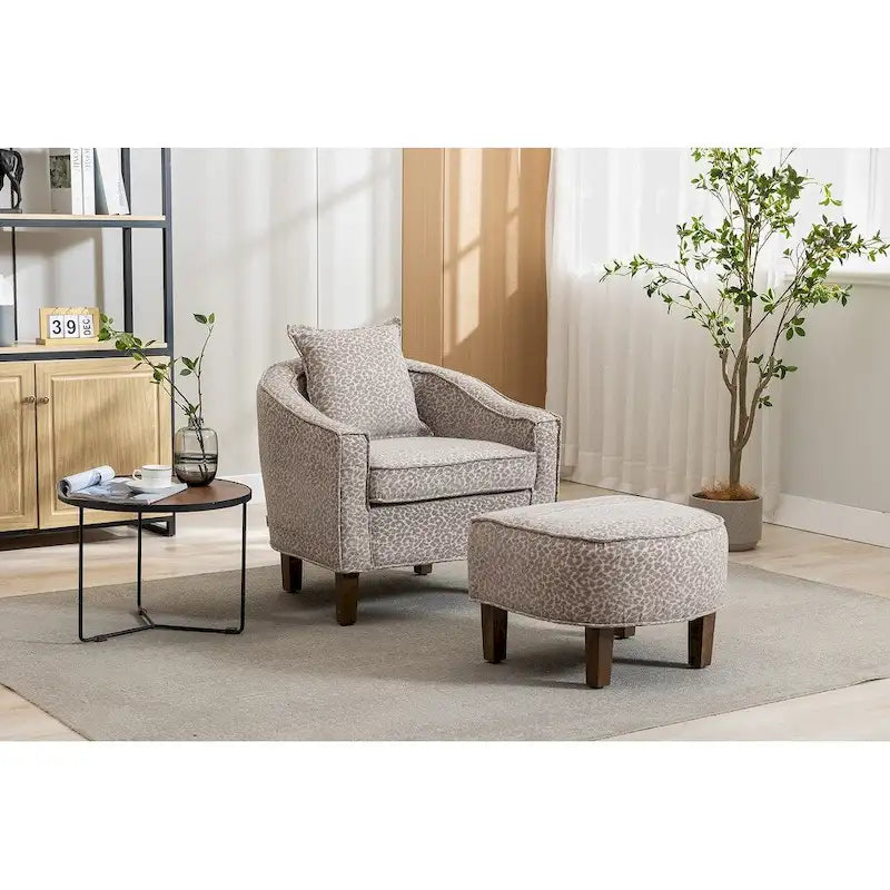 Accent Chair with Ottoman
