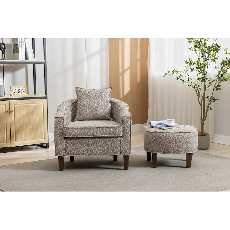 Accent Chair with Ottoman