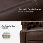 Felipe Modern Genuine Leather Swivel Chair With Tufted Back Set of 2 By HULALA HOME