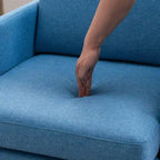 Sillón decorativo con brazos tapizado de tela, disponible en 4 colores