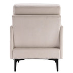 Sillón decorativo con brazos tapizado de tela, disponible en 4 colores