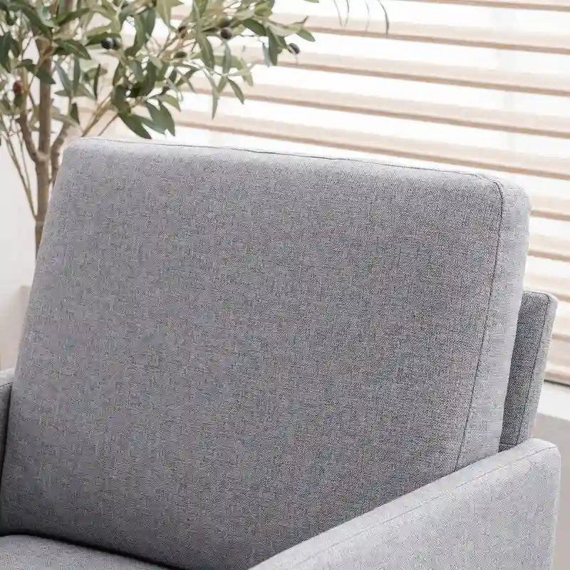 Sillón decorativo con brazos tapizado de tela, disponible en 4 colores