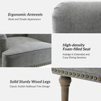 Geltrude Classic Upholstered Accent Arm Chair with Button Tufted Back by HULALA HOME
