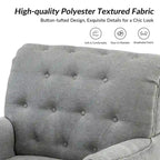 Geltrude Classic Upholstered Accent Arm Chair with Button Tufted Back by HULALA HOME