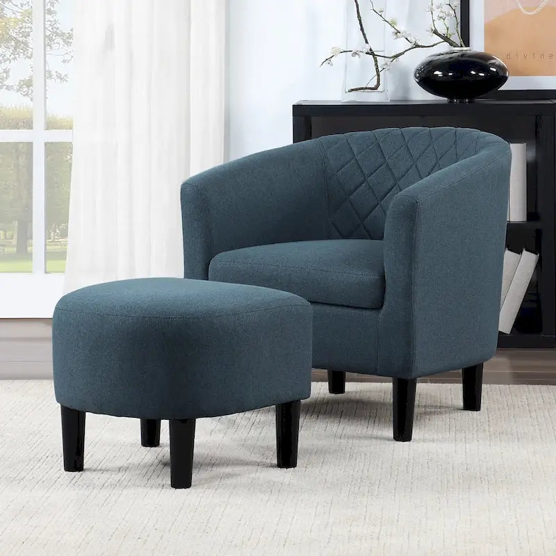 Sillón decorativo Roosevelt Take a Seat con otomana de Convenience Concepts