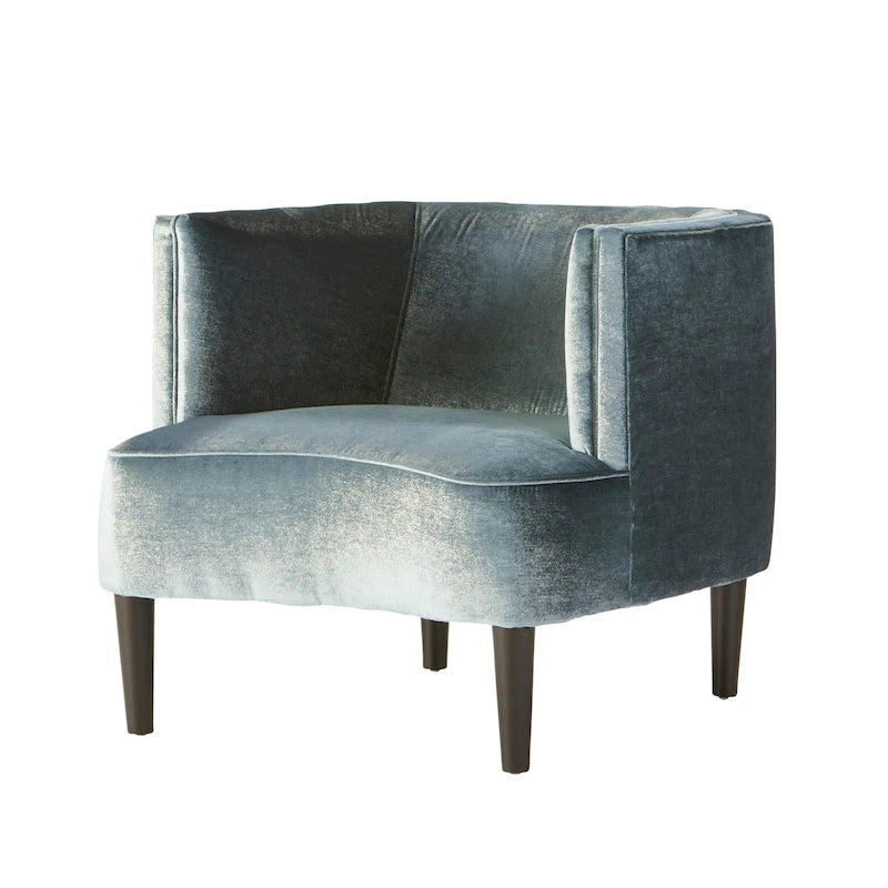 Sillón decorativo tipo barril extragrande de chenilla Isla de Roundhill Furniture, para sala de estar, con brazos