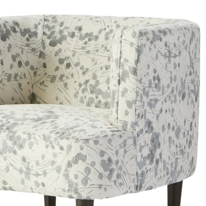 Roundhill Furniture Isla Chenille Oversized Living Room Barrel Accent Chair with Arms