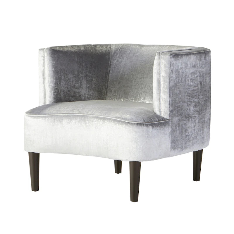 Roundhill Furniture Isla Chenille Oversized Living Room Barrel Accent Chair with Arms
