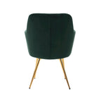 Poltrona d'accento Porthos Home Gemma in velluto e metallo color oro