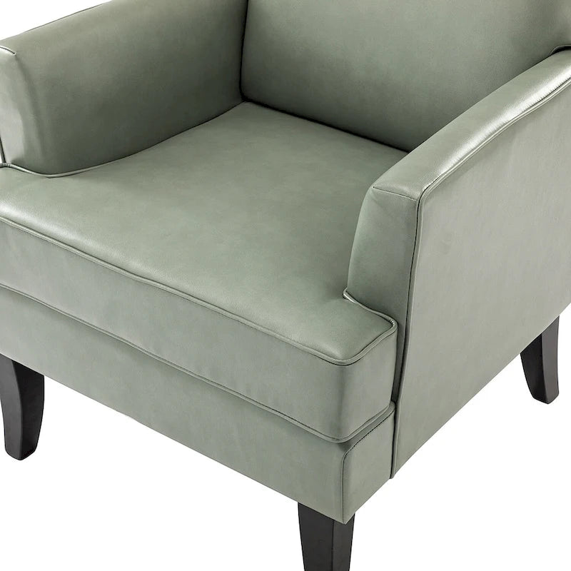 Nileus Modern Classic Polyester Accent Chair with Solid Wooden Legs Set of 2 by HULALA HOME