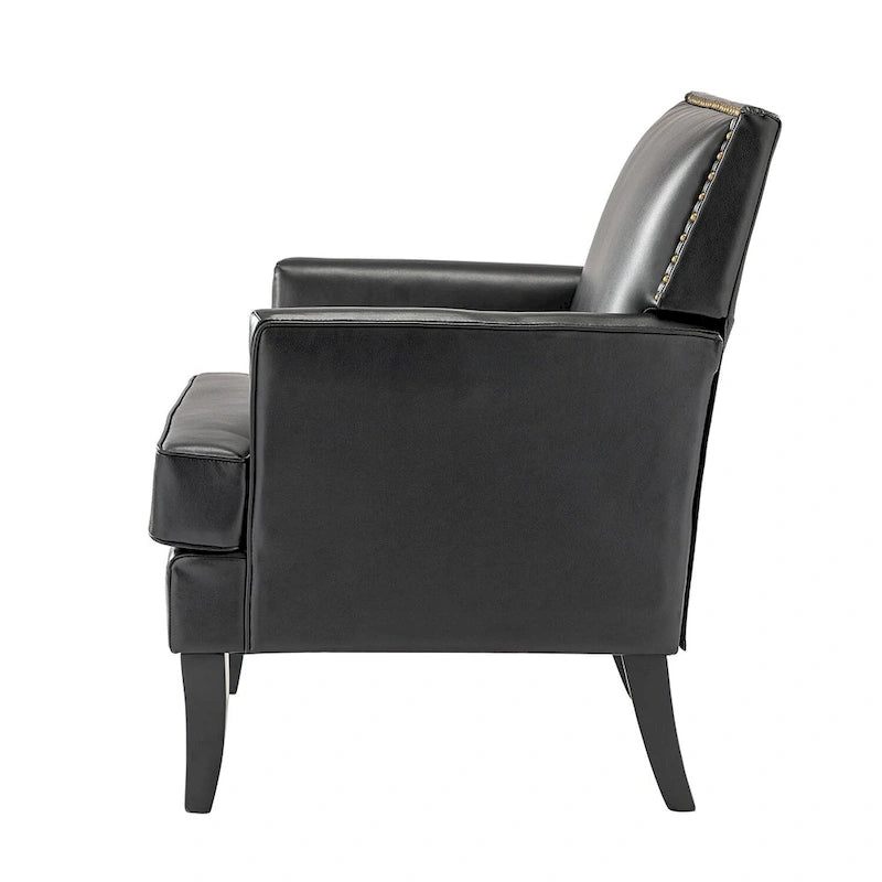 Nileus Modern Classic Polyester Accent Chair with Solid Wooden Legs Set of 2 by HULALA HOME