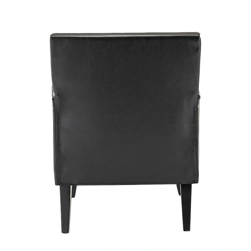 Nileus Modern Classic Polyester Accent Chair with Solid Wooden Legs Set of 2 by HULALA HOME