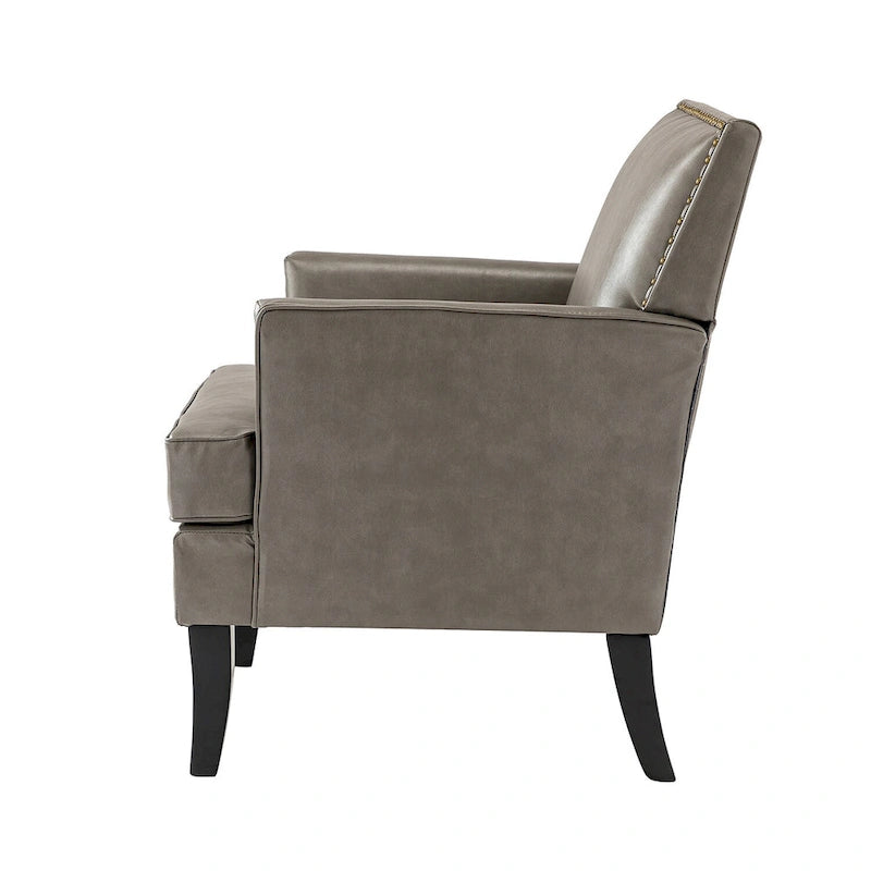 Nileus Modern Classic Polyester Accent Chair with Solid Wooden Legs Set of 2 by HULALA HOME