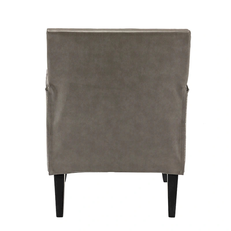 Nileus Modern Classic Polyester Accent Chair with Solid Wooden Legs Set of 2 by HULALA HOME