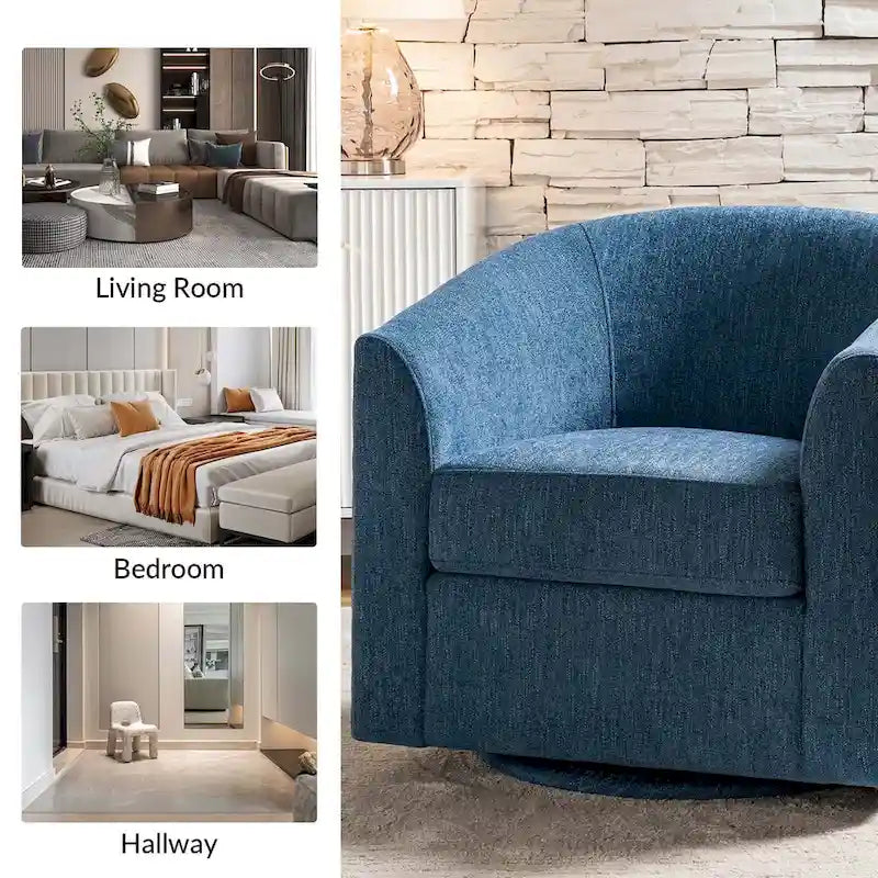 Cuenca moderner gepolsterter Fassadensessel mit Drehfuß, 2er-Set