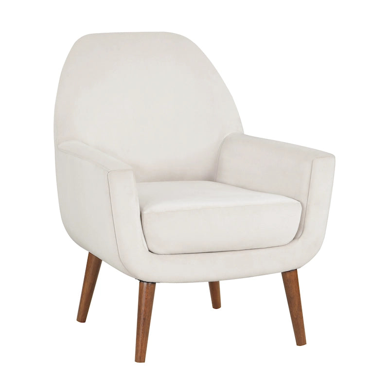 Sillón con brazos de terciopelo de mediados de siglo