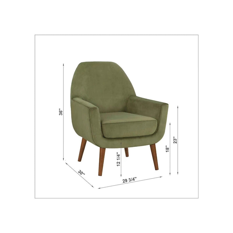 Mid-Century Velvet Arm Chair