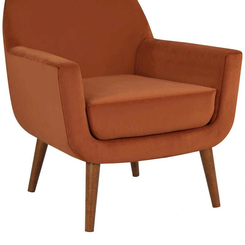 Mid-Century Velvet Arm Chair