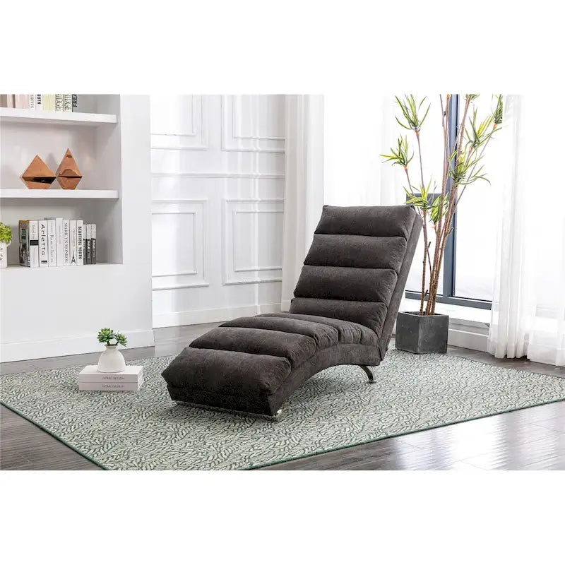 Sillón chaise longue de lino para interiores