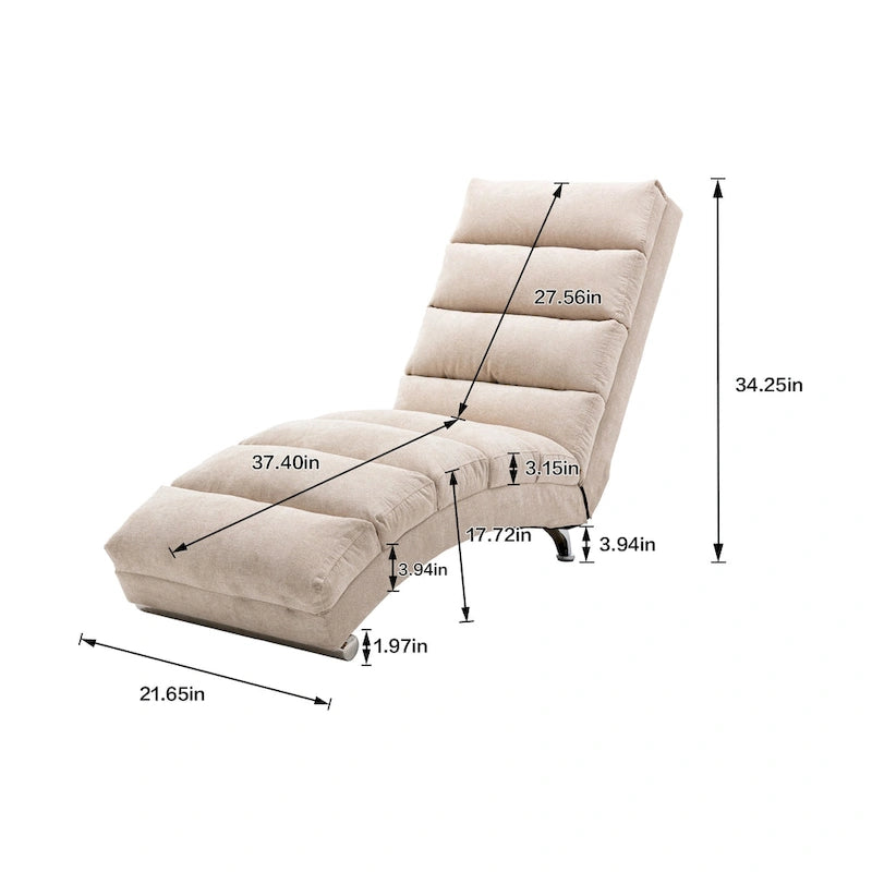 Leinen-Chaiselongue für Innenräume