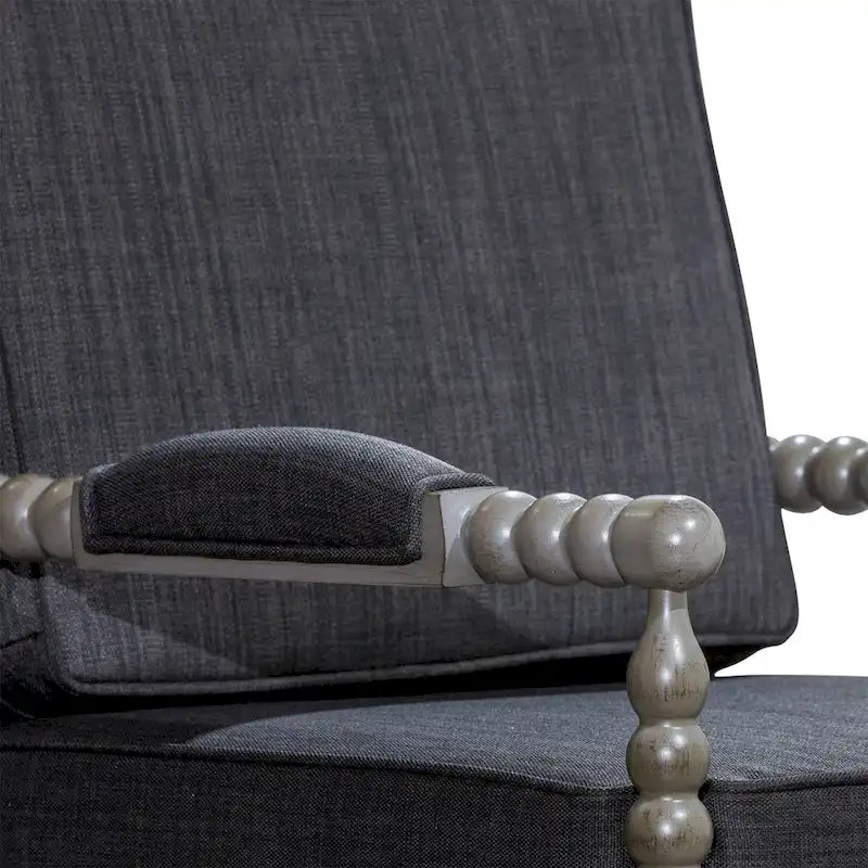Stoffen armstoel met spijlen